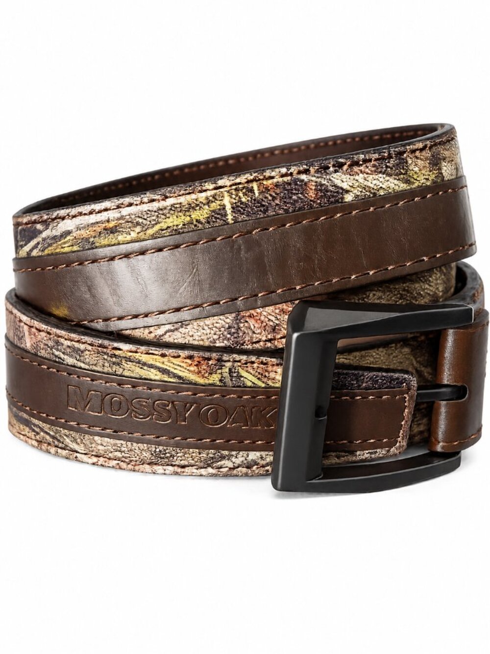 Mossy Oak Leather & Camo Canvas Belt L 38-40